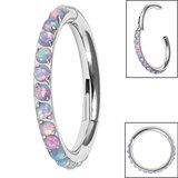 Opal Pave Hinged Ring