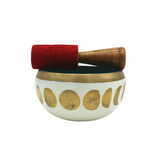 White & Brass Moon Phase Singing Bowl