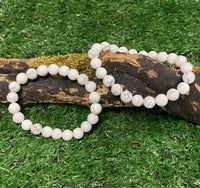 White Jasper Power Bead Bracelet