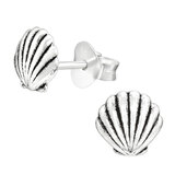 Sterling Silver Clam Shell Earring Stud