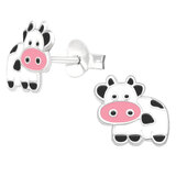 Sterling Silver Cow Earring Stud