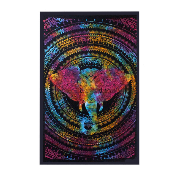 Indian Elephant Head Tapestry - Large