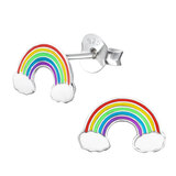 Sterling Silver Rainbow Earring Stud