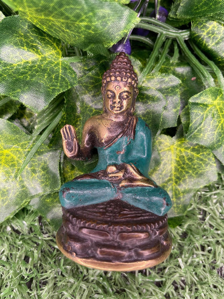 Meditating Thai Buddha Brass Statuette