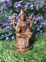 Goddess Lakshmi Brass Statuette - 8cm