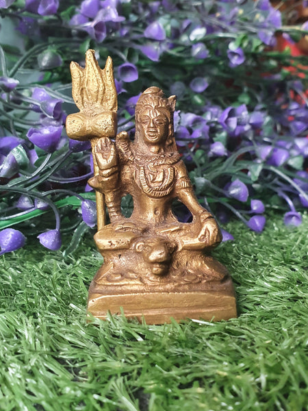 Hindu God Shiva Brass Statuette