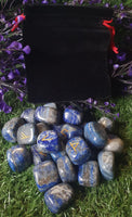 Rune Stone Set In Pouch - Lapis Lazuli