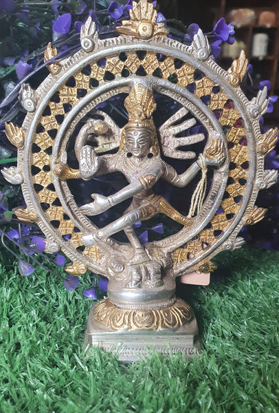 Hindu God Shiva Nataraja Brass Statuette -  15cm