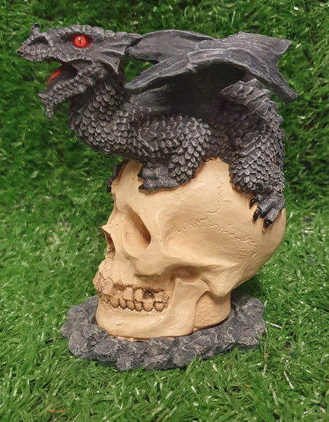 Black Dragon & Skull Incense Cone Burner