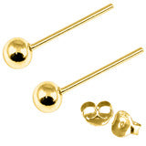 Sterling Silver Gold Plated Studs