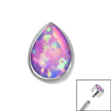 Titanium Tear Drop Opal Top