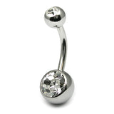 Belly Bar Jewelled Surgical Steel