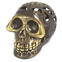 Vintage Brass Skull Head Large