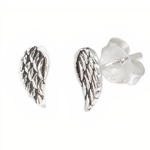 Sterling Silver Angel Wing Studs