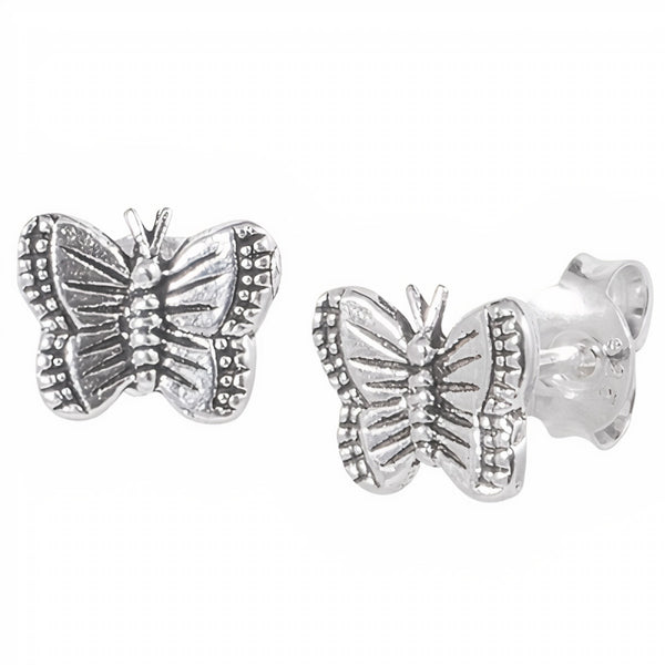 Sterling Silver Butterfly Studs