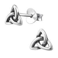 Sterling Silver Celtic Trinity Studs