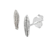 Sterling Silver Feather Studs
