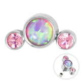 Titanium Opal & Jewel Crescent