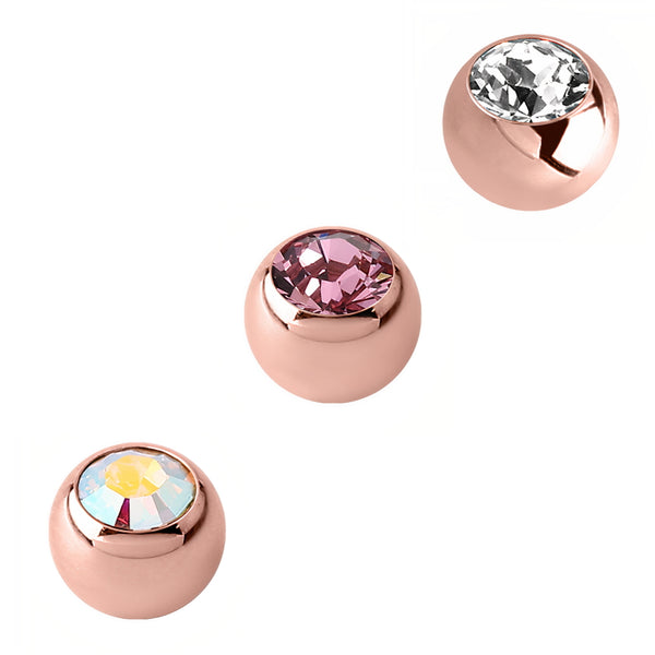 Rose Gold Jewelled Ball